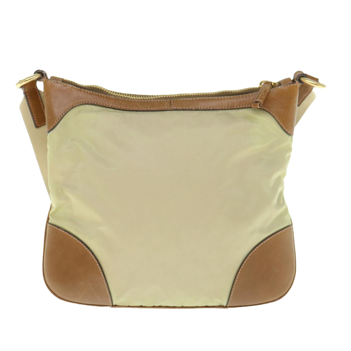 PRADA Shoulder Bag Nylon Beige 62328