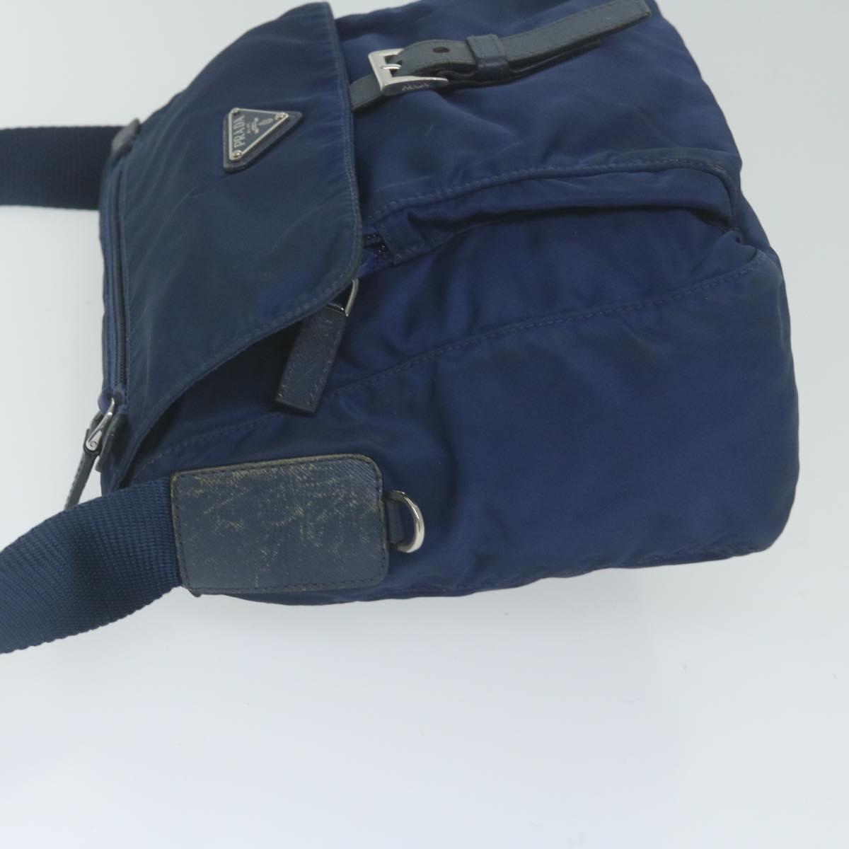 PRADA Shoulder Bag Nylon Blue 62500