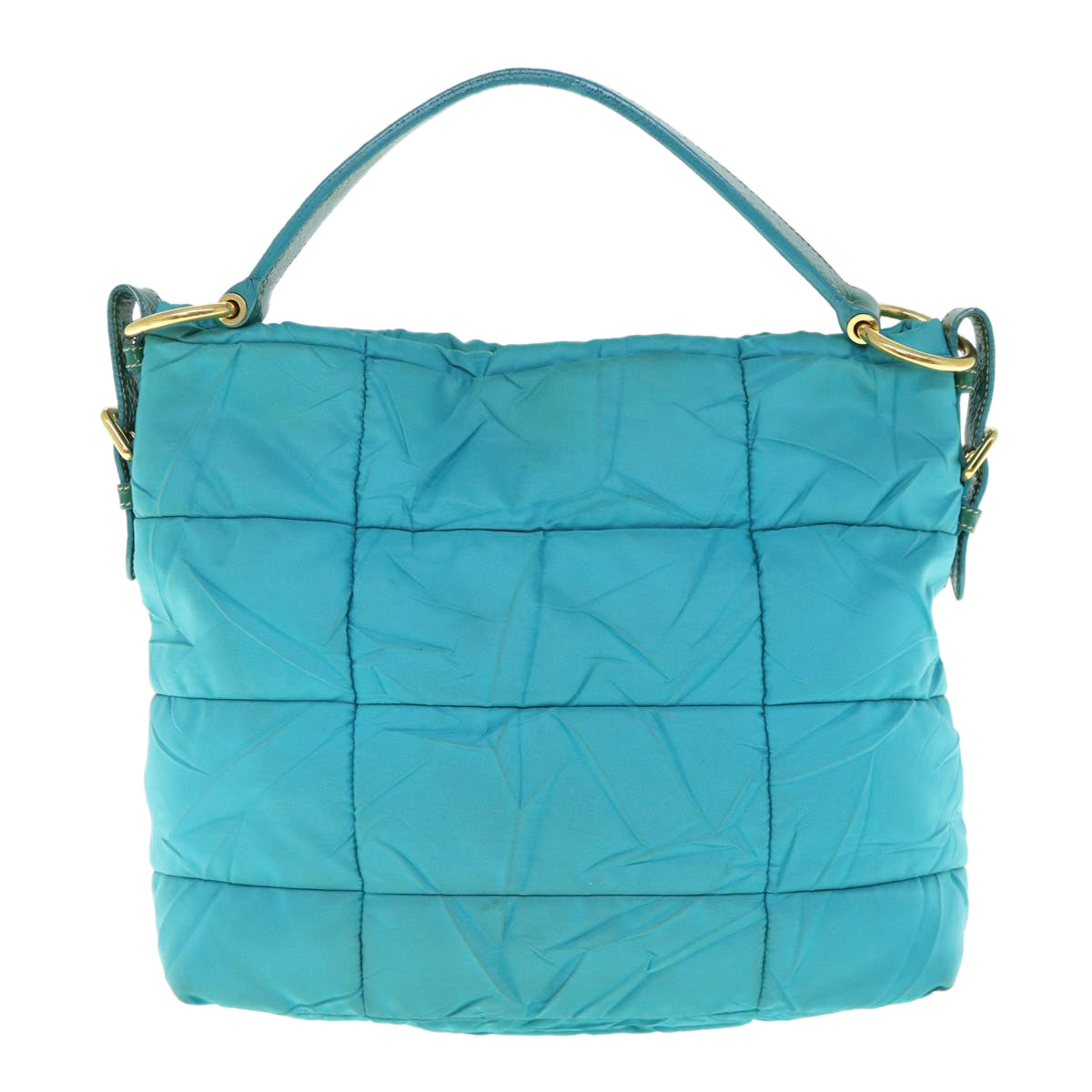 PRADA Shoulder Bag Nylon Turquoise Blue 62503