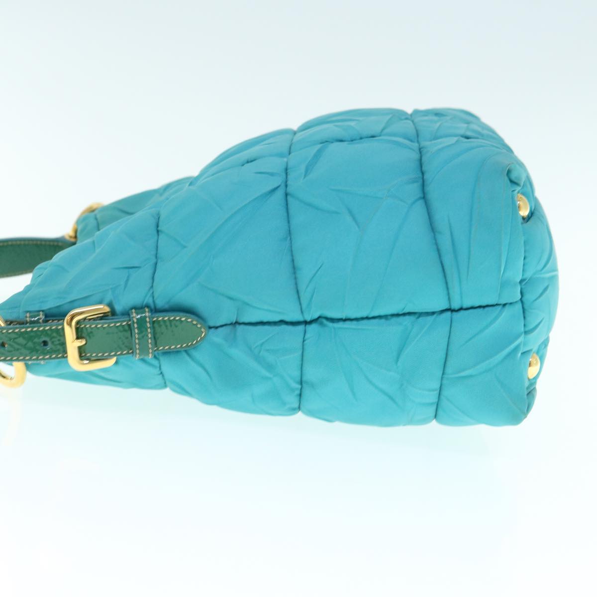 PRADA Shoulder Bag Nylon Turquoise Blue 62503
