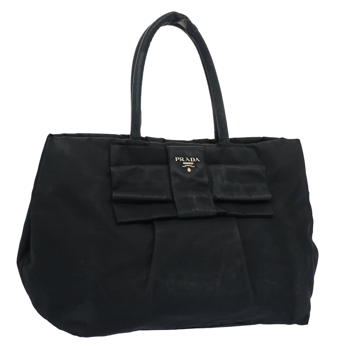 PRADA Hand Bag Nylon Black 62744