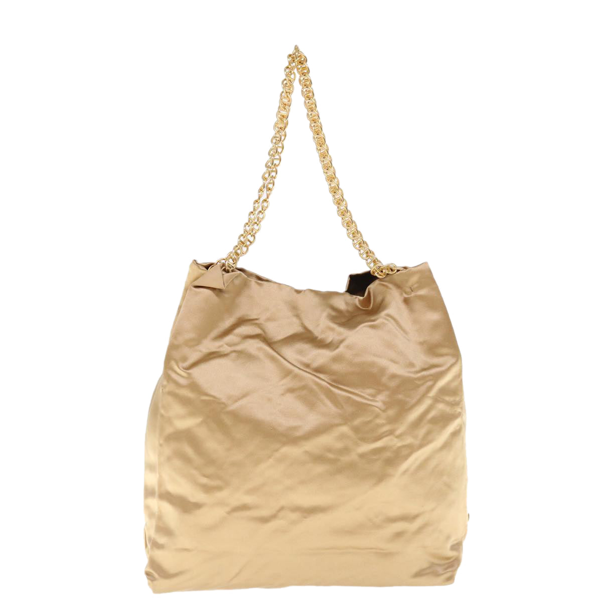 PRADA Chain Shoulder Bag Nylon Gold 62746