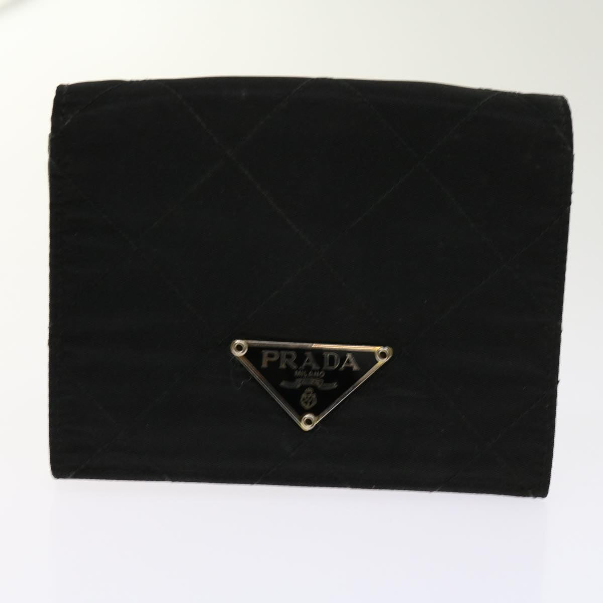 PRADA Wallet Nylon Leather 7Set Black Red 62869