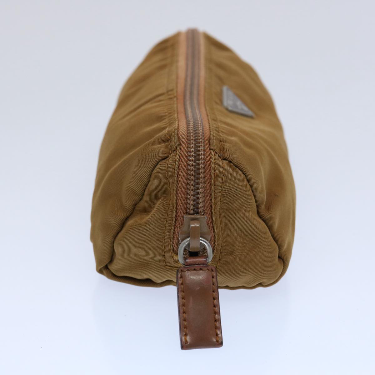 PRADA Pouch Nylon Beige 62883