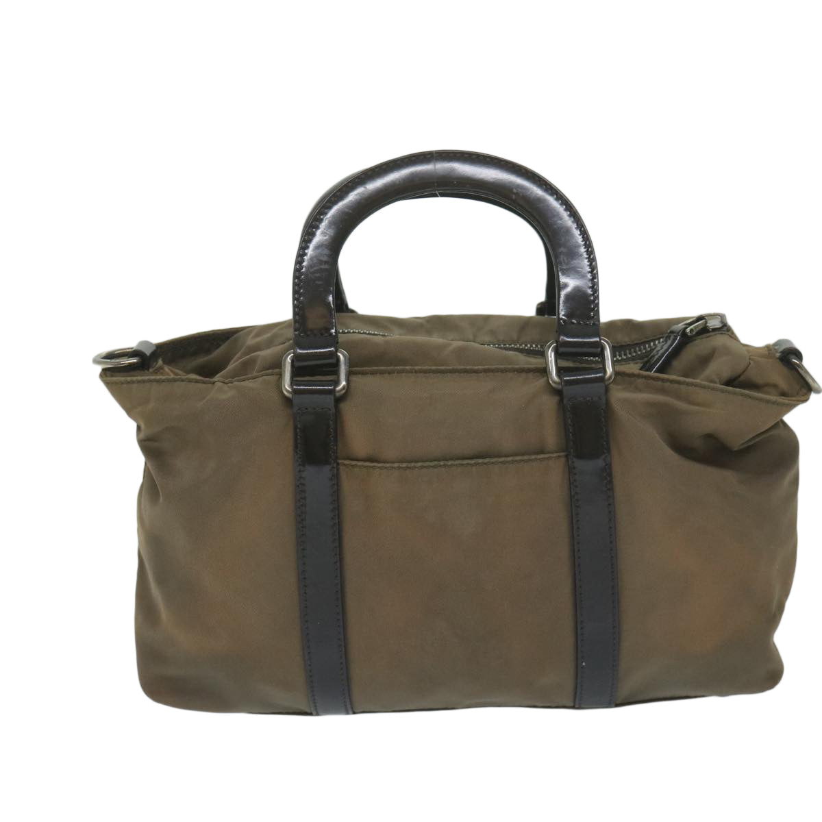 PRADA Hand Bag Nylon 2way Khaki 62983