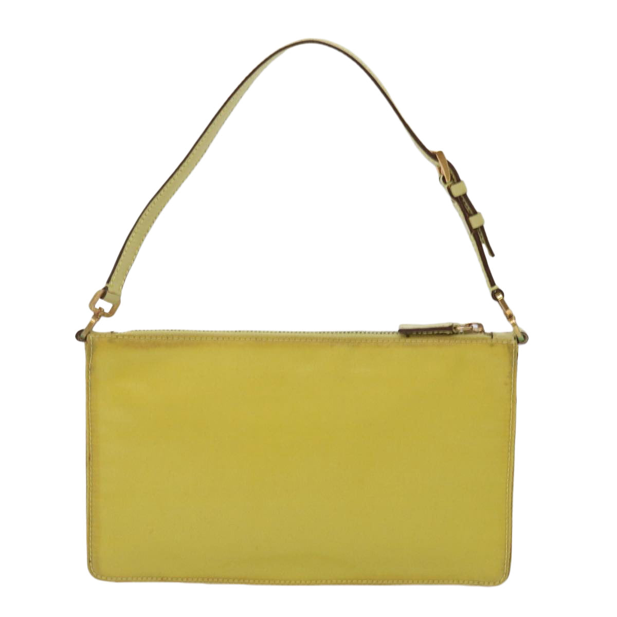 PRADA Accessory Pouch Nylon Yellow 63087