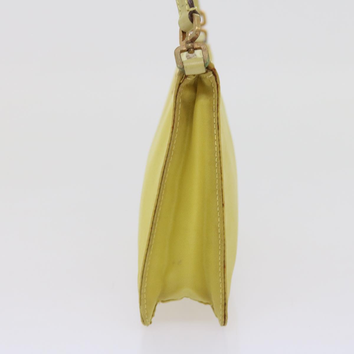 PRADA Accessory Pouch Nylon Yellow 63087