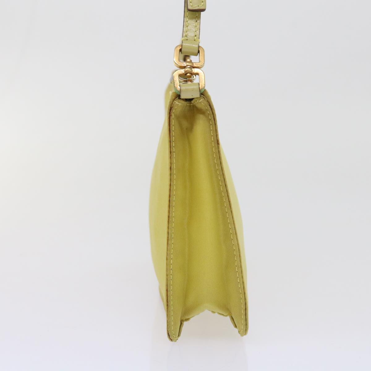 PRADA Accessory Pouch Nylon Yellow 63087