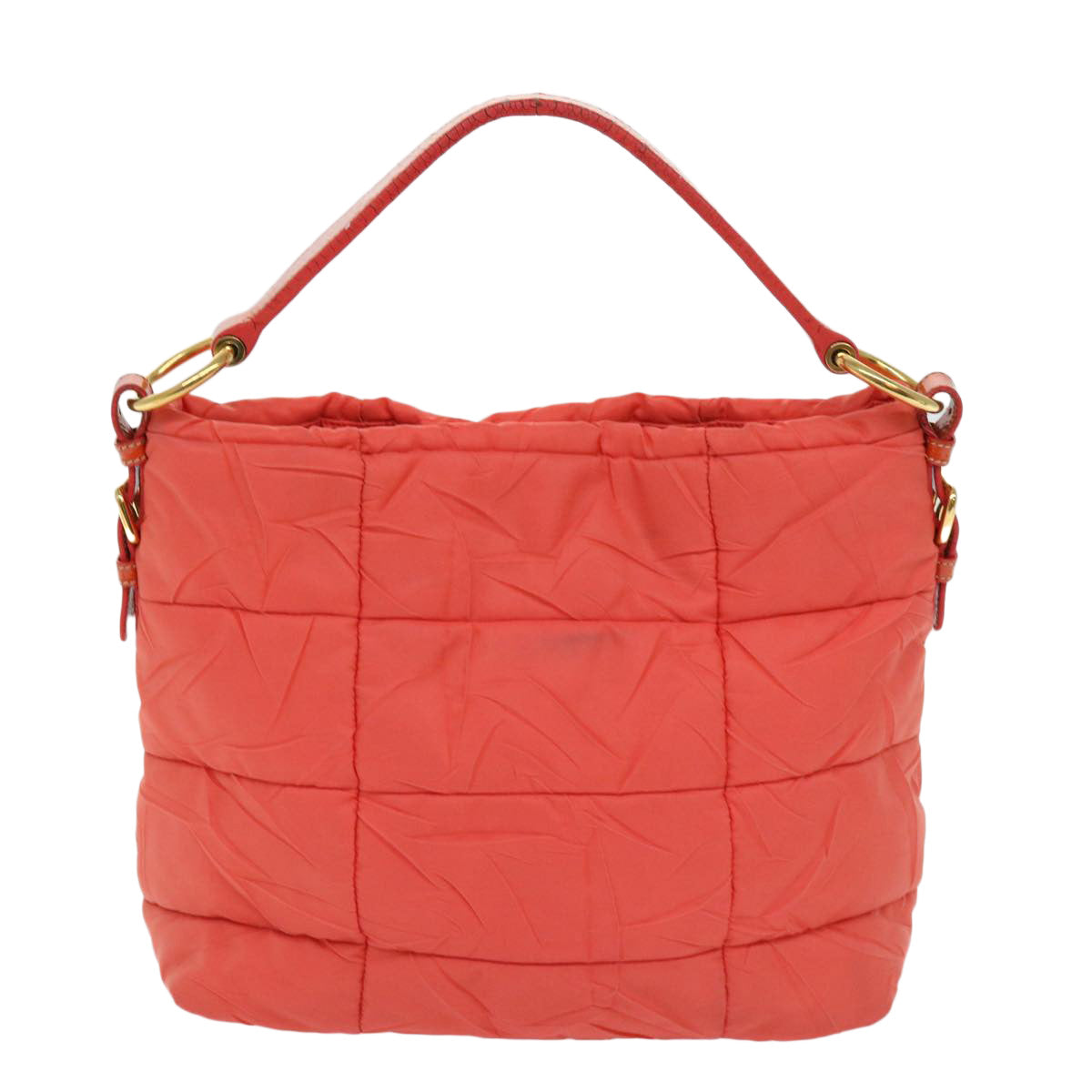 PRADA Hand Bag Nylon Orange 63117
