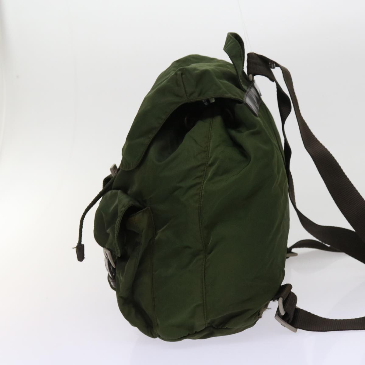 PRADA Backpack Nylon Khaki 63118