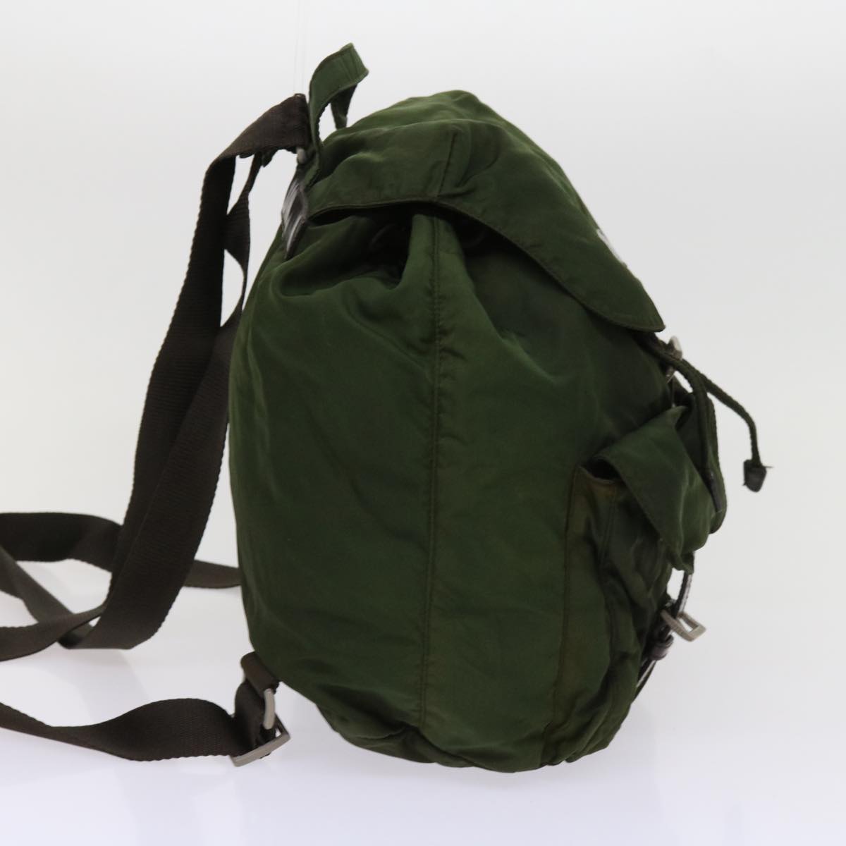 PRADA Backpack Nylon Khaki 63118