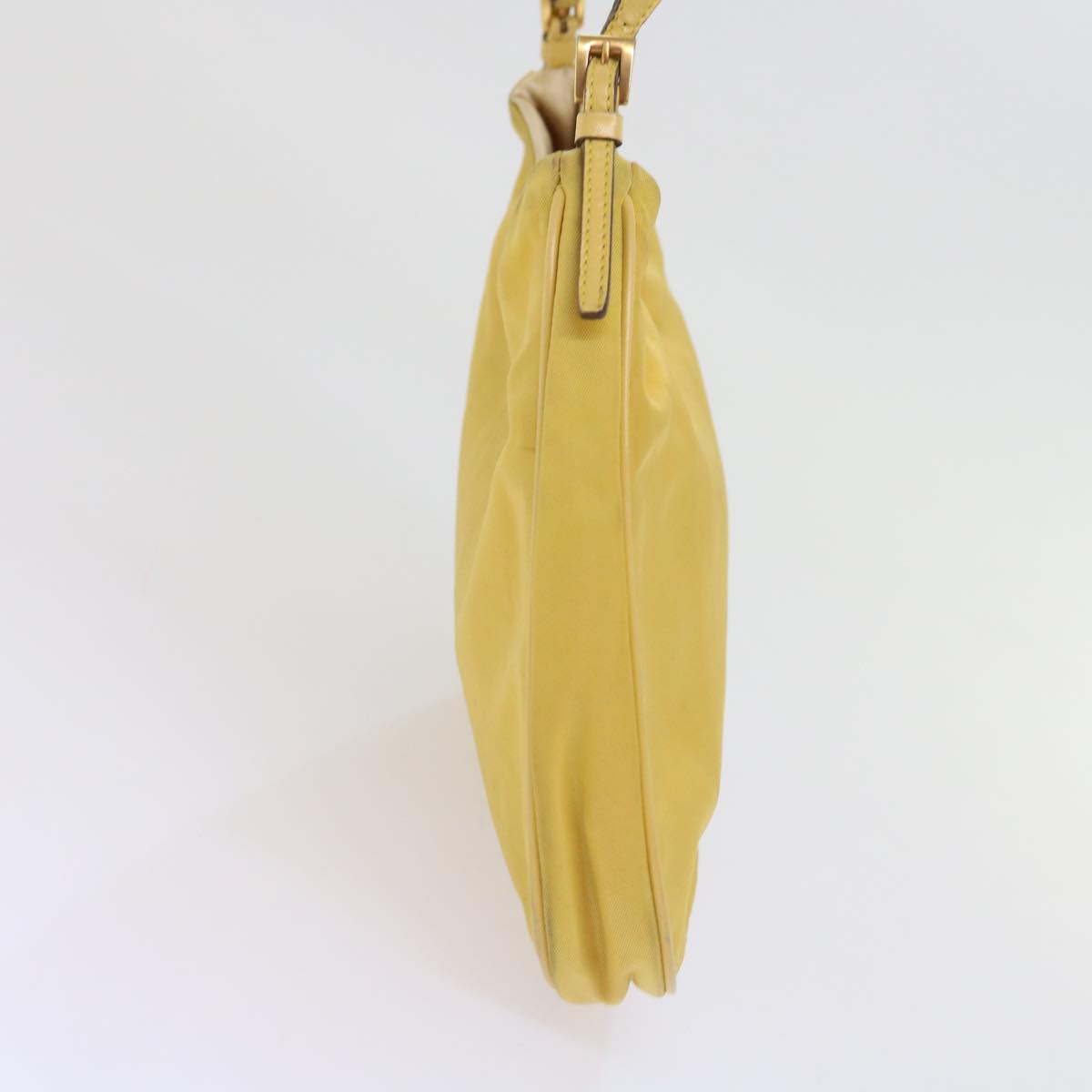 PRADA Chain Shoulder Bag Nylon Yellow 63153