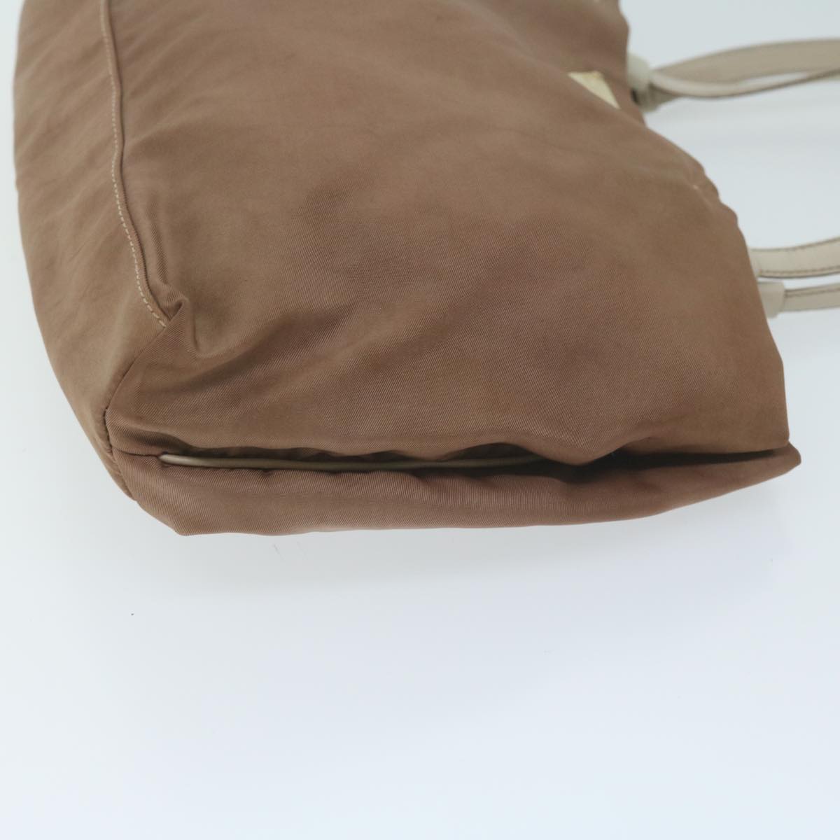 PRADA Hand Bag Nylon Brown 63180