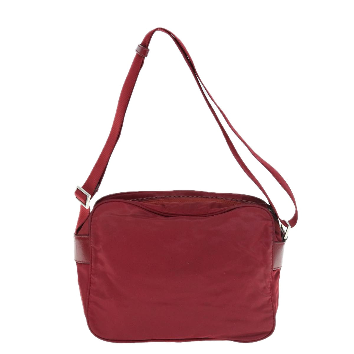 PRADA Shoulder Bag Nylon Red 63181