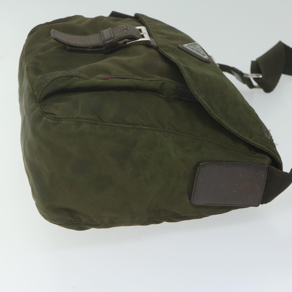 PRADA Shoulder Bag Nylon Khaki 63182