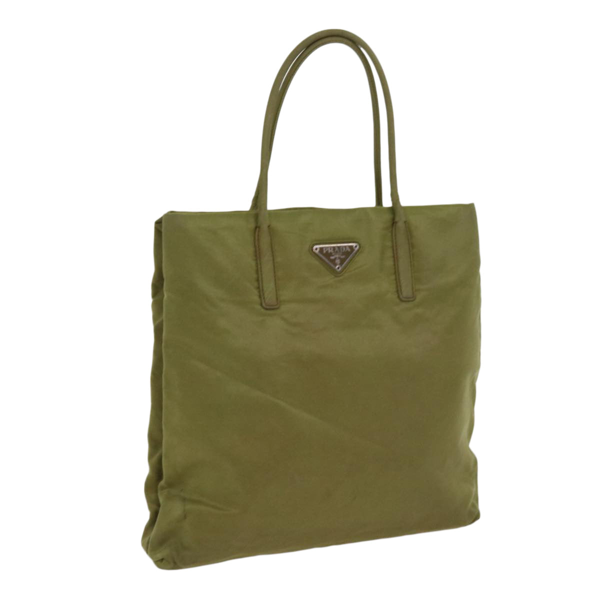 PRADA Hand Bag Nylon Khaki 63208
