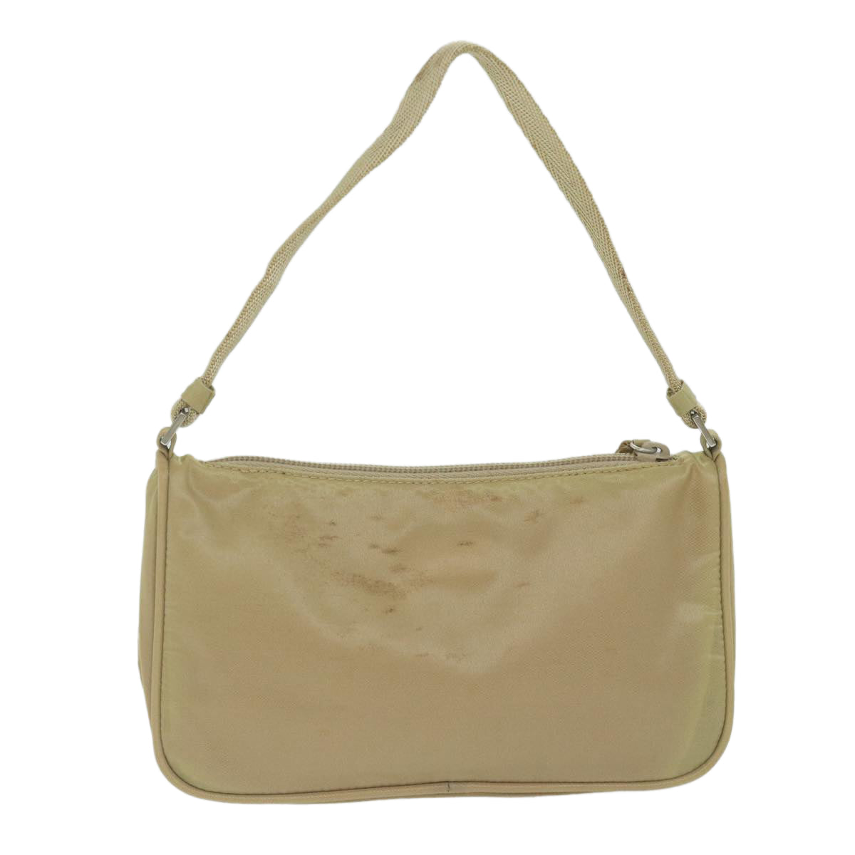 PRADA Accessory Pouch Nylon Beige 63225