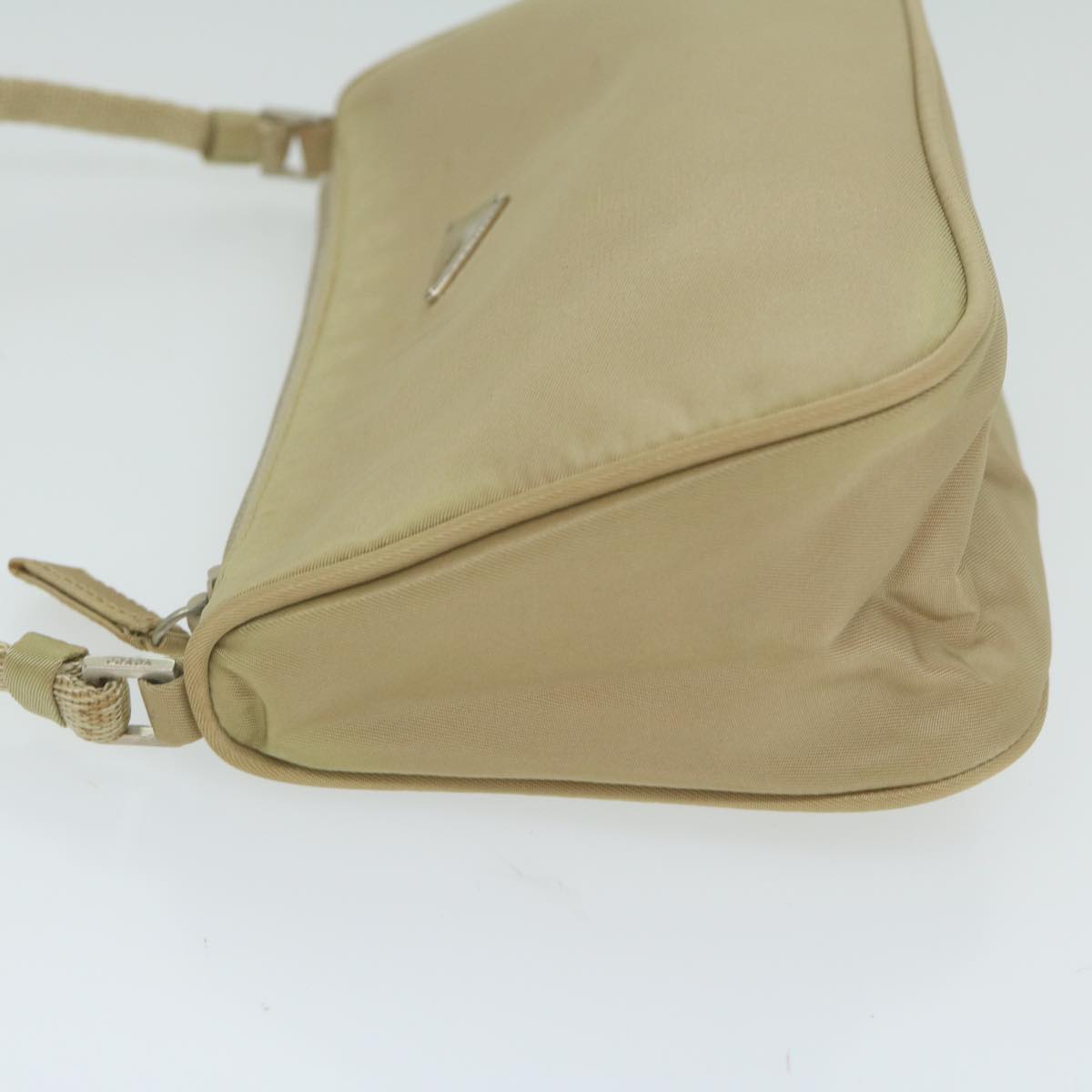 PRADA Accessory Pouch Nylon Beige 63225