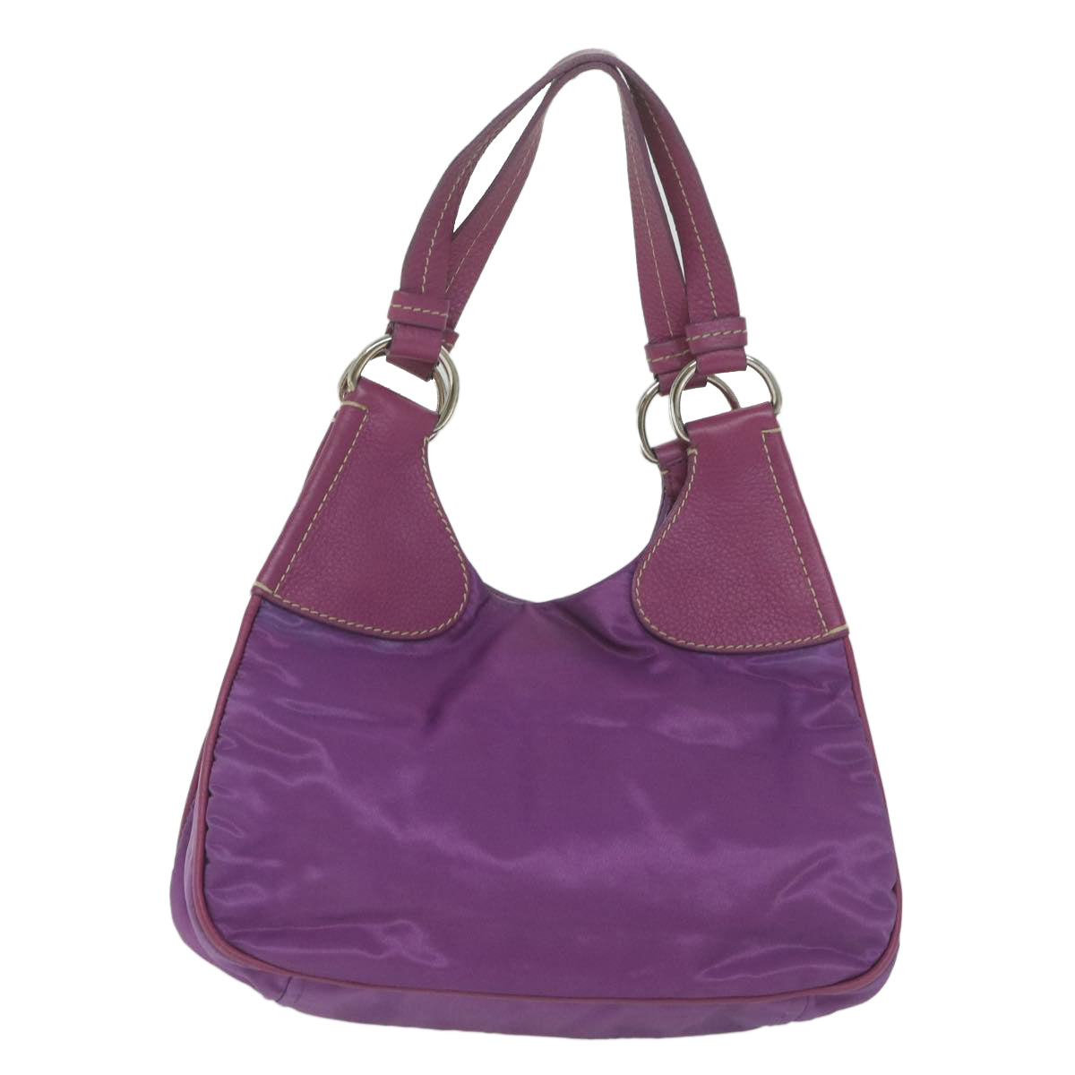 PRADA Hand Bag Nylon Purple 63379