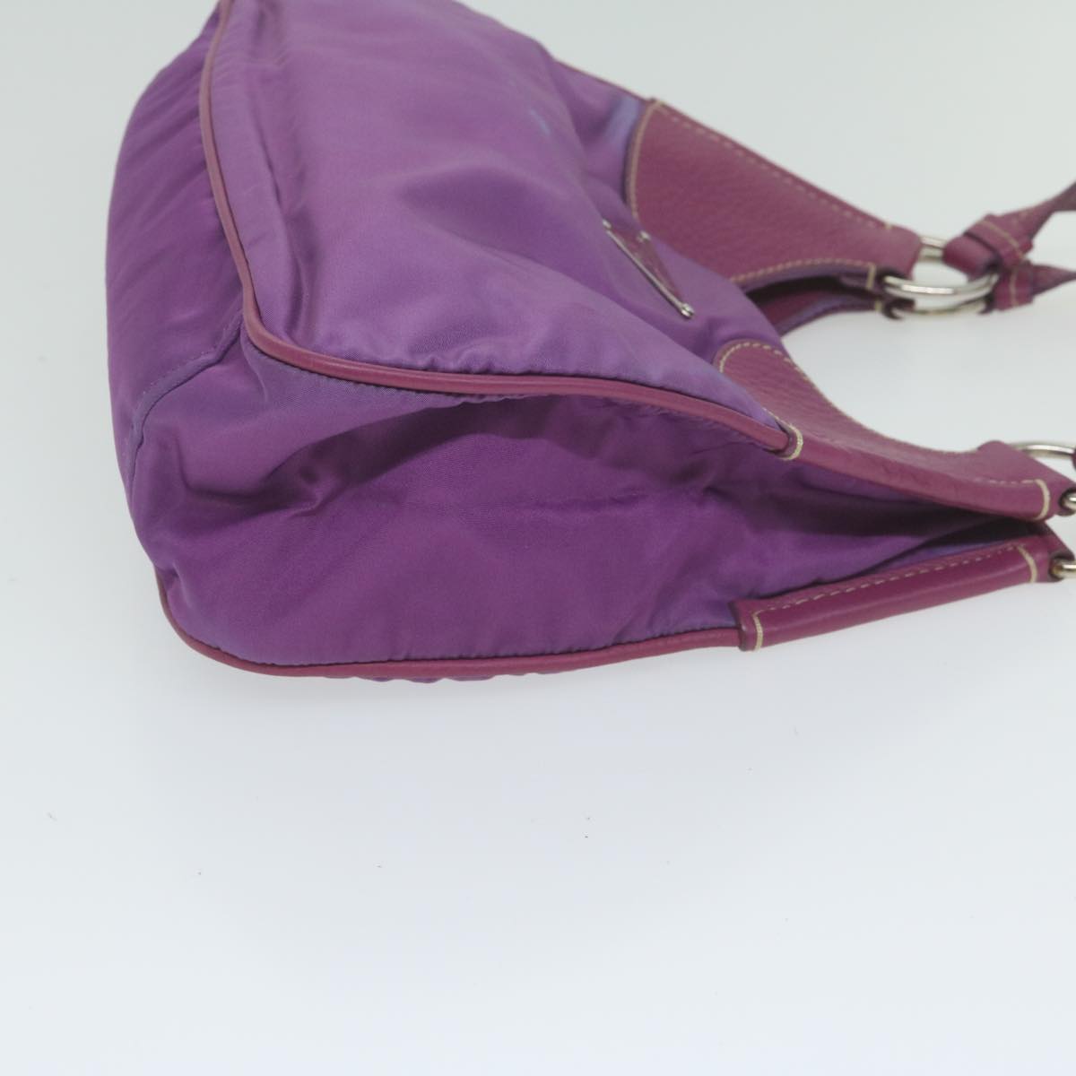 PRADA Hand Bag Nylon Purple 63379