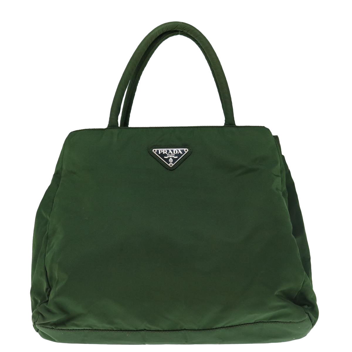 PRADA Hand Bag Nylon Khaki 63383