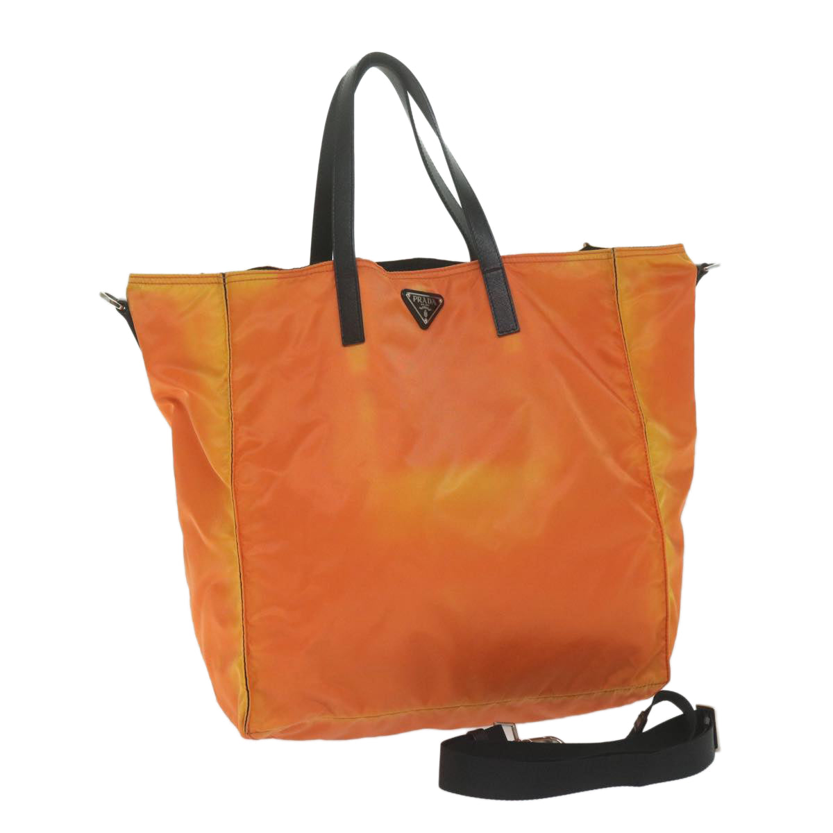 PRADA Tote Bag Nylon 2way Orange 63385