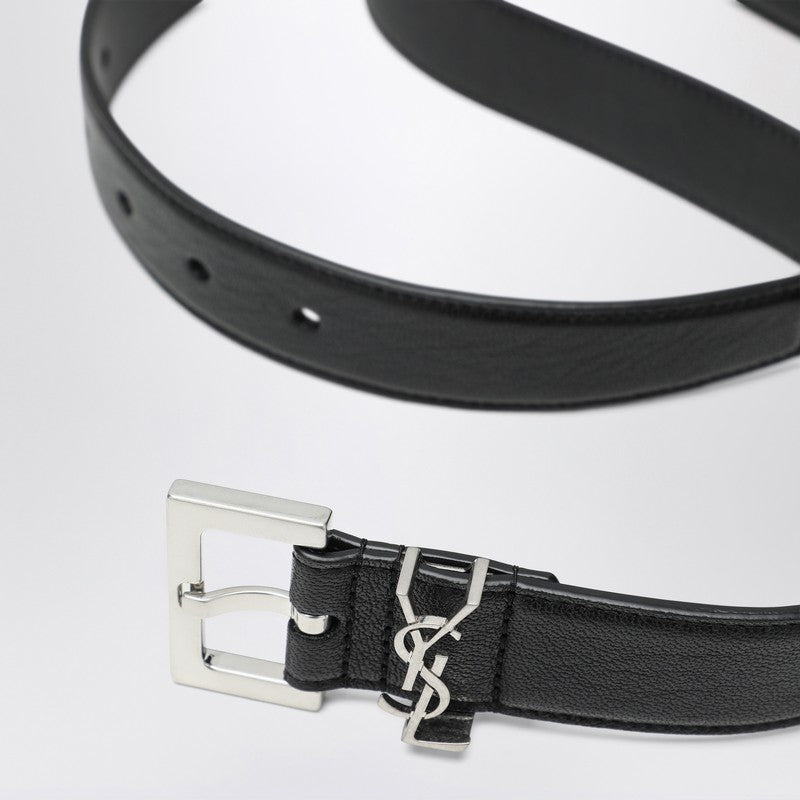 Saint Laurent Cassandre Belt In Black Men