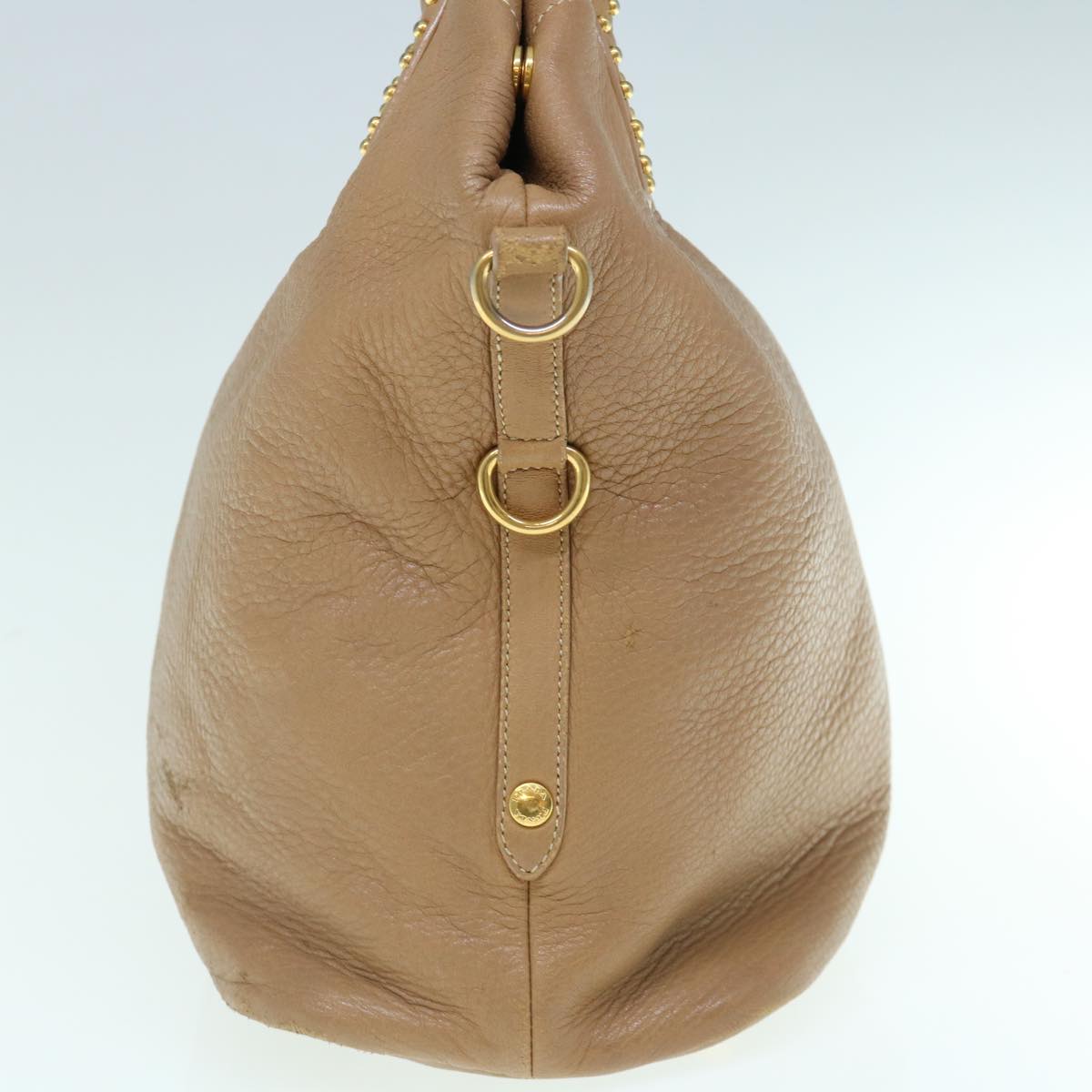 PRADA Tote Bag Leather 2way Beige 63447