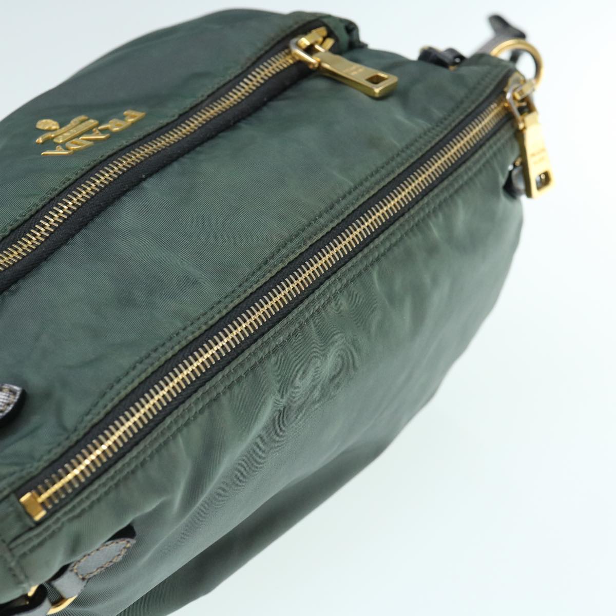 PRADA Shoulder Bag Nylon Green 63530