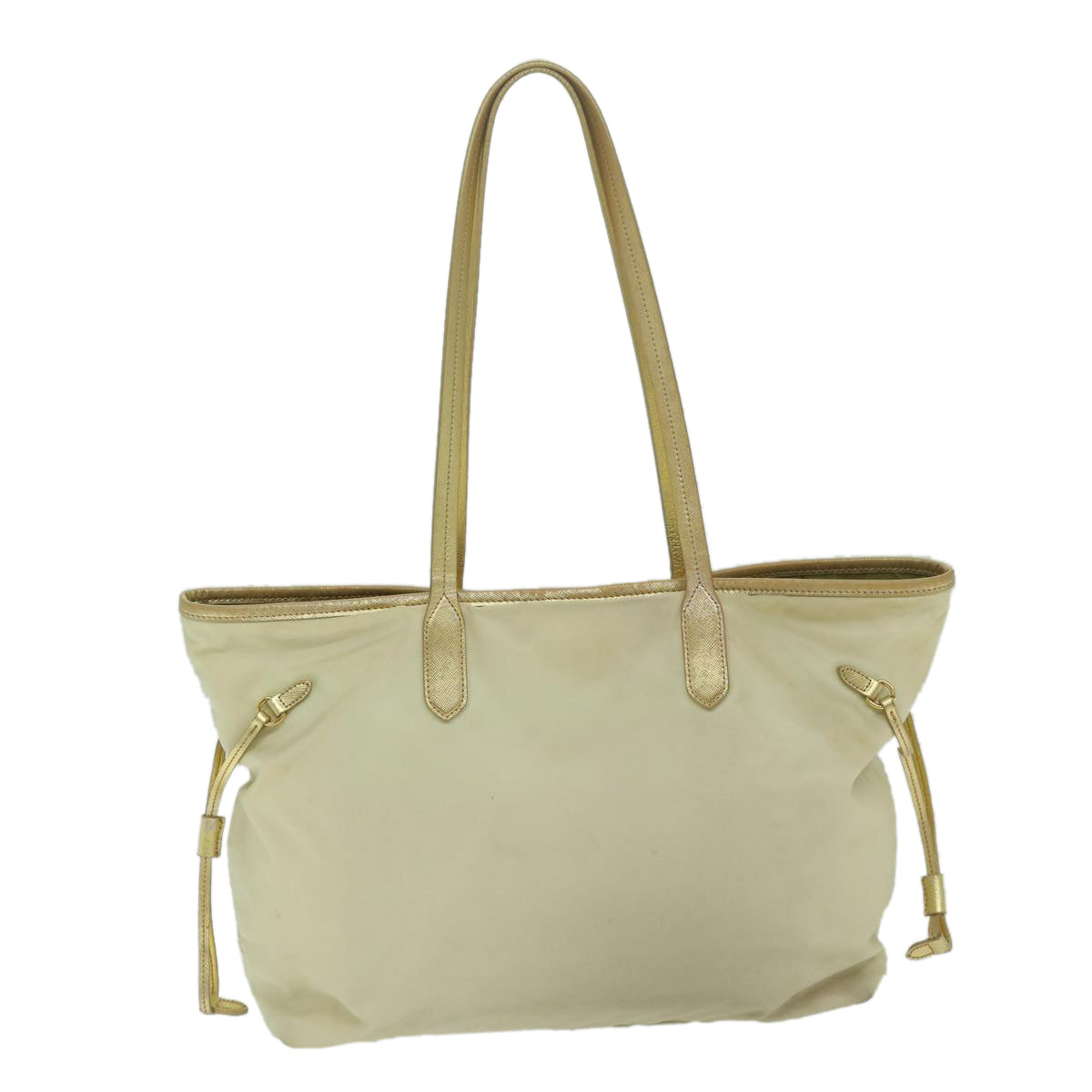 PRADA Tote Bag Nylon Cream 63532