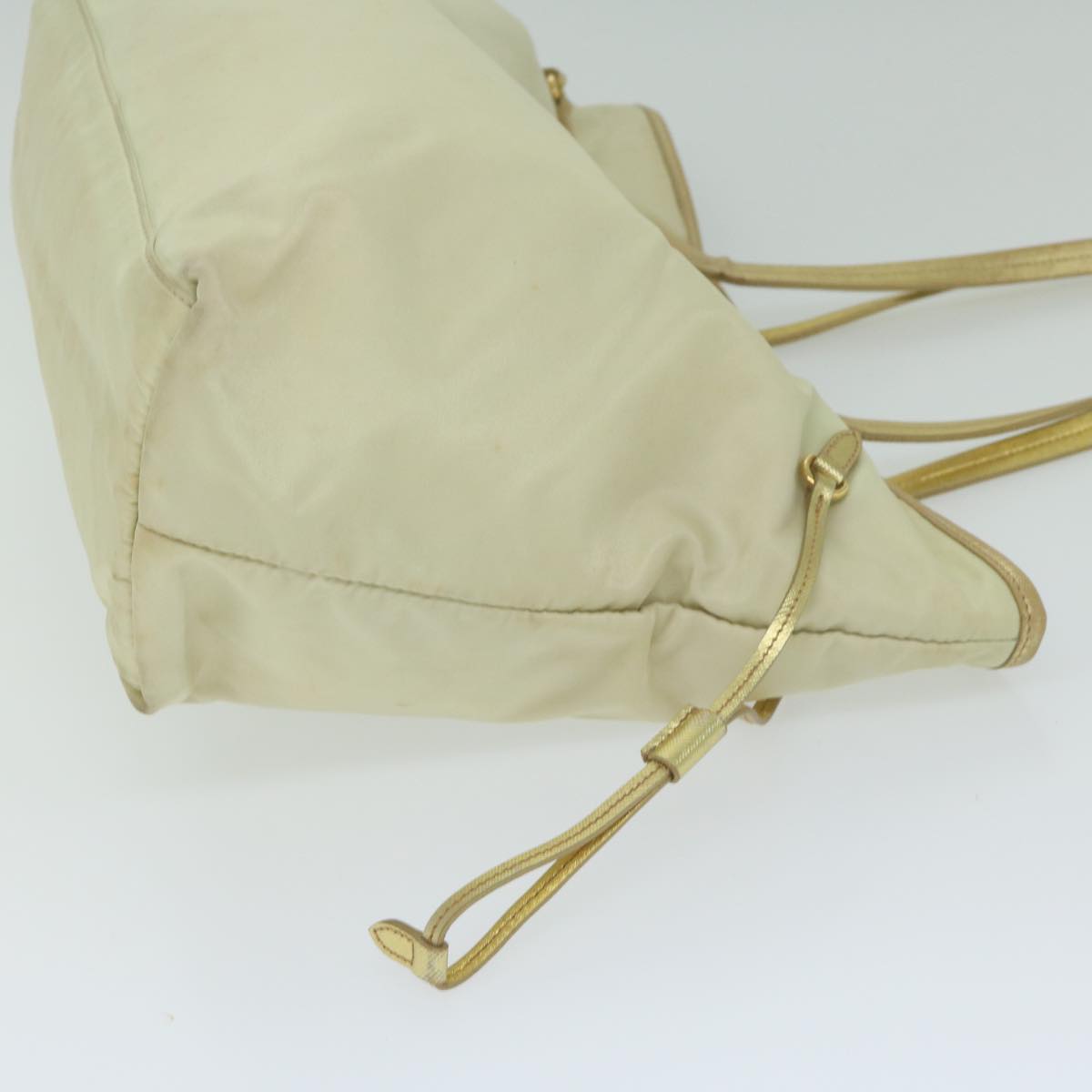 PRADA Tote Bag Nylon Cream 63532