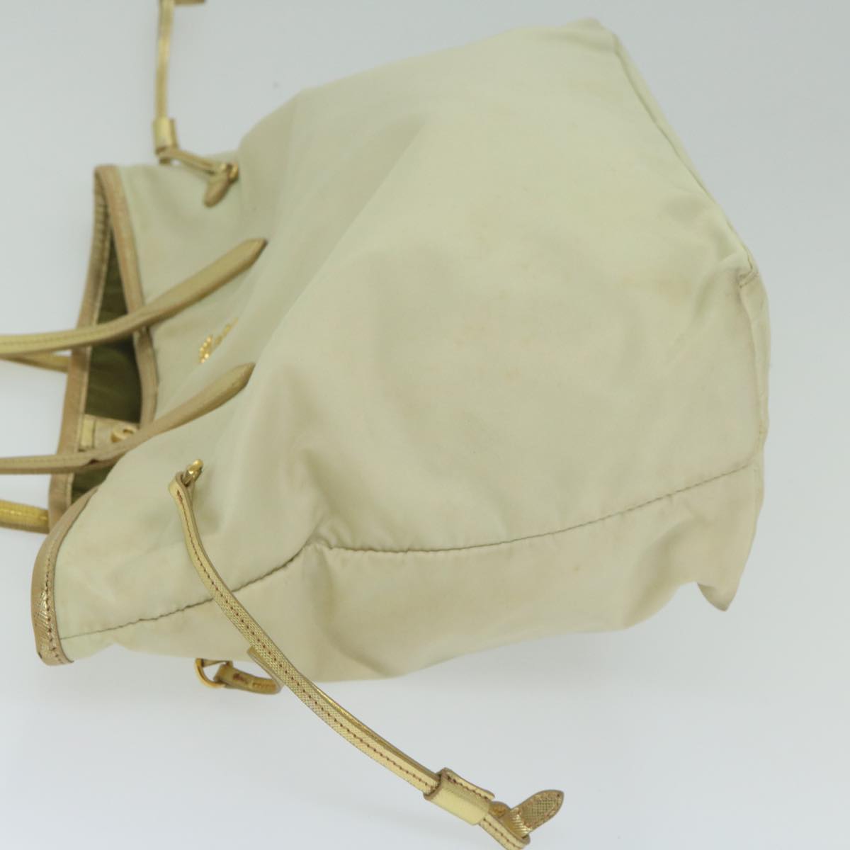 PRADA Tote Bag Nylon Cream 63532