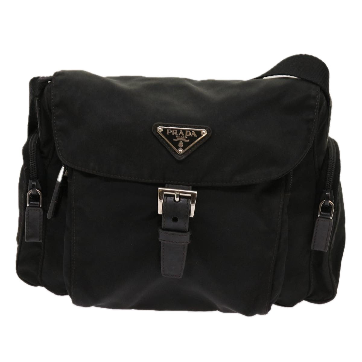 PRADA Shoulder Bag Nylon Black 63639