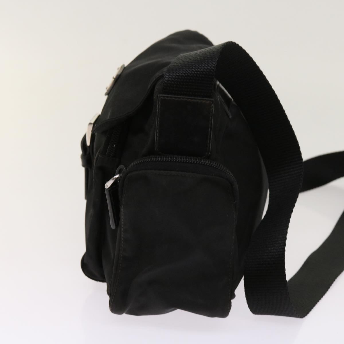 PRADA Shoulder Bag Nylon Black 63639