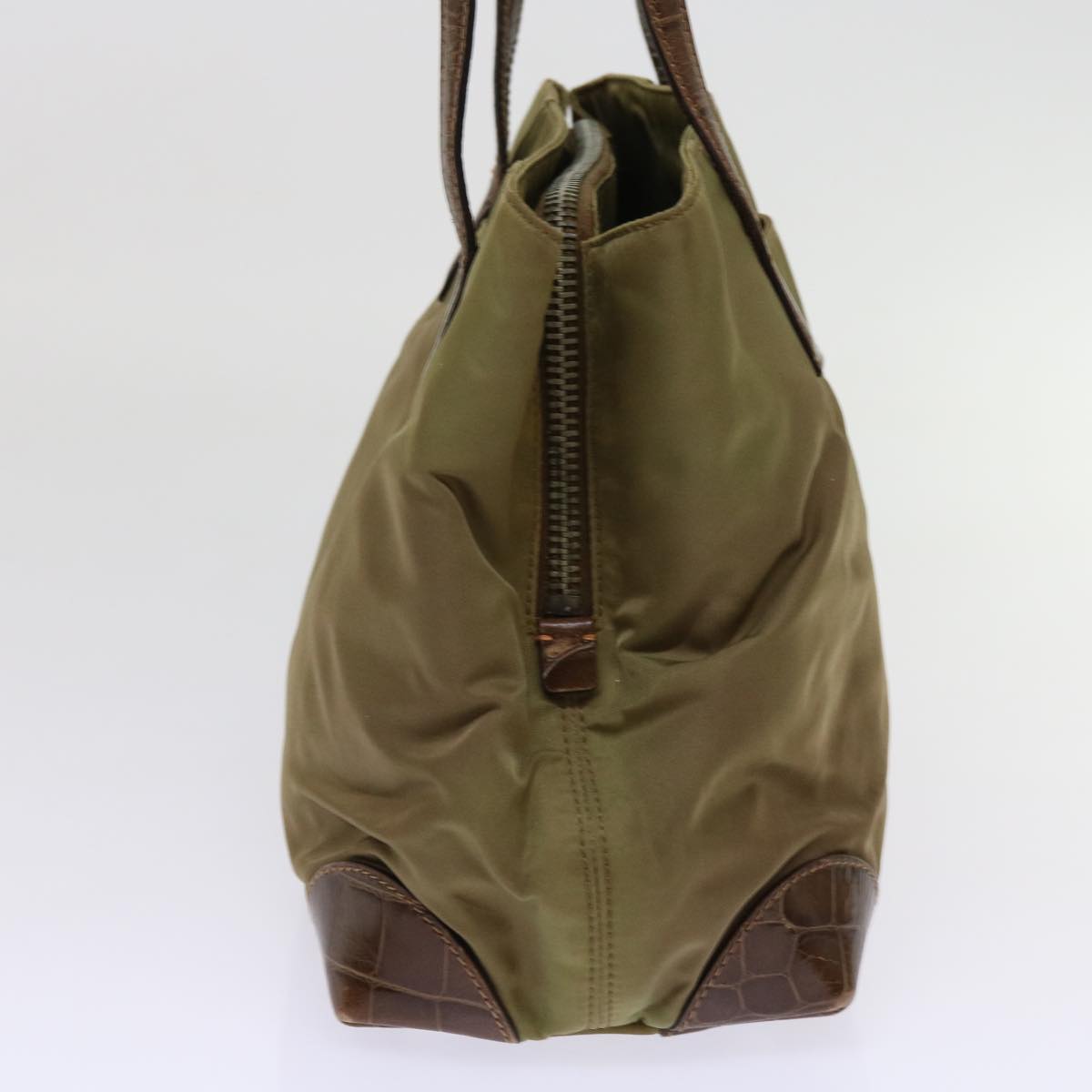 PRADA Shoulder Bag Nylon Khaki 63816