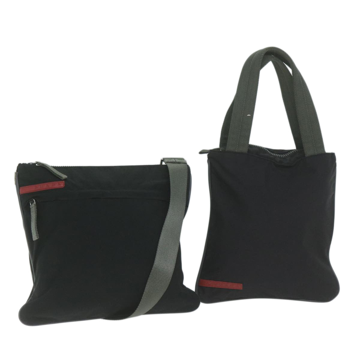 PRADA Sports Shoulder Bag Nylon 2Set Black 63892