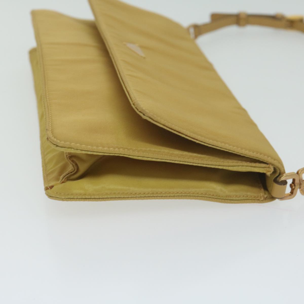 PRADA Accessory Pouch Nylon Yellow 63926
