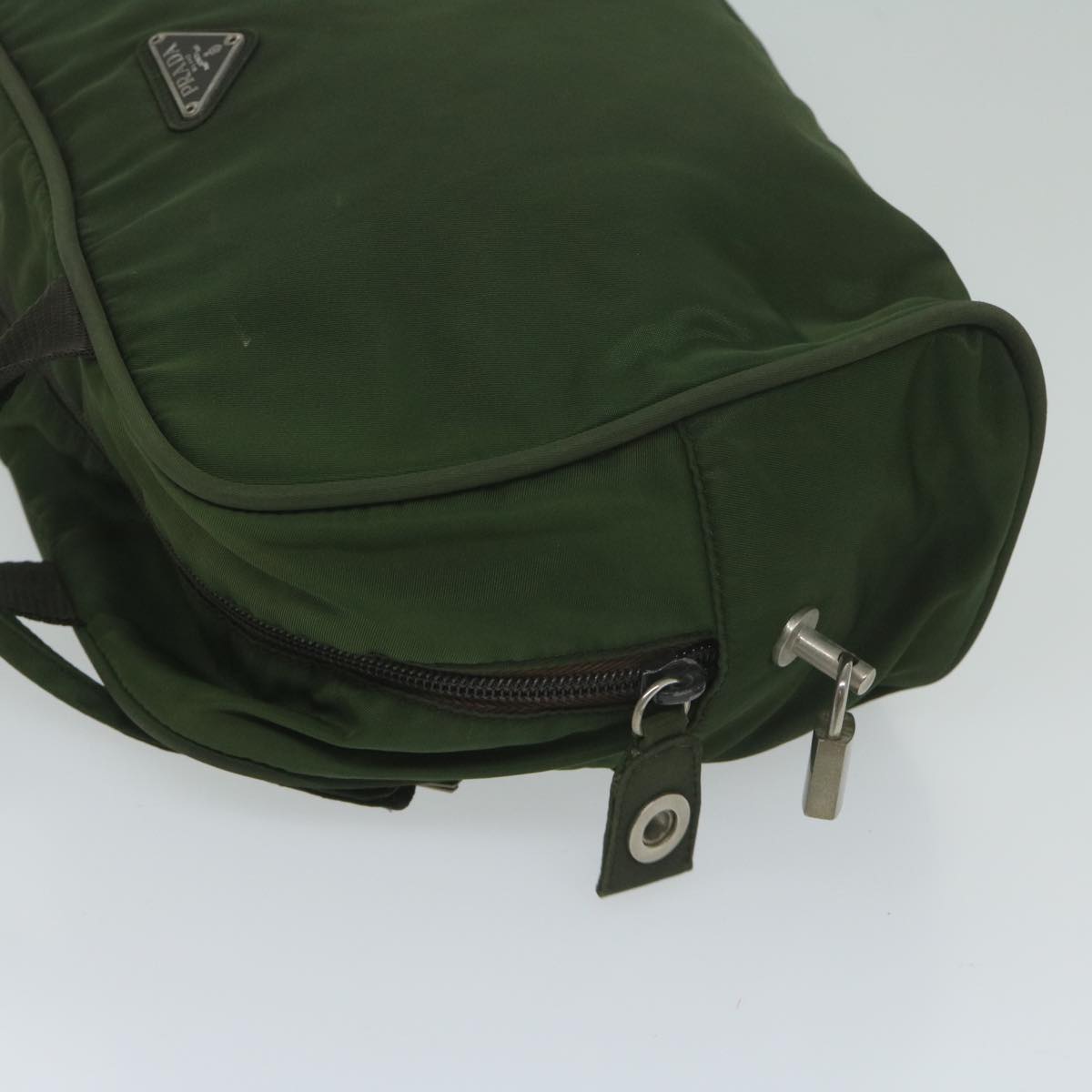 PRADA Hand Bag Nylon Khaki 63973