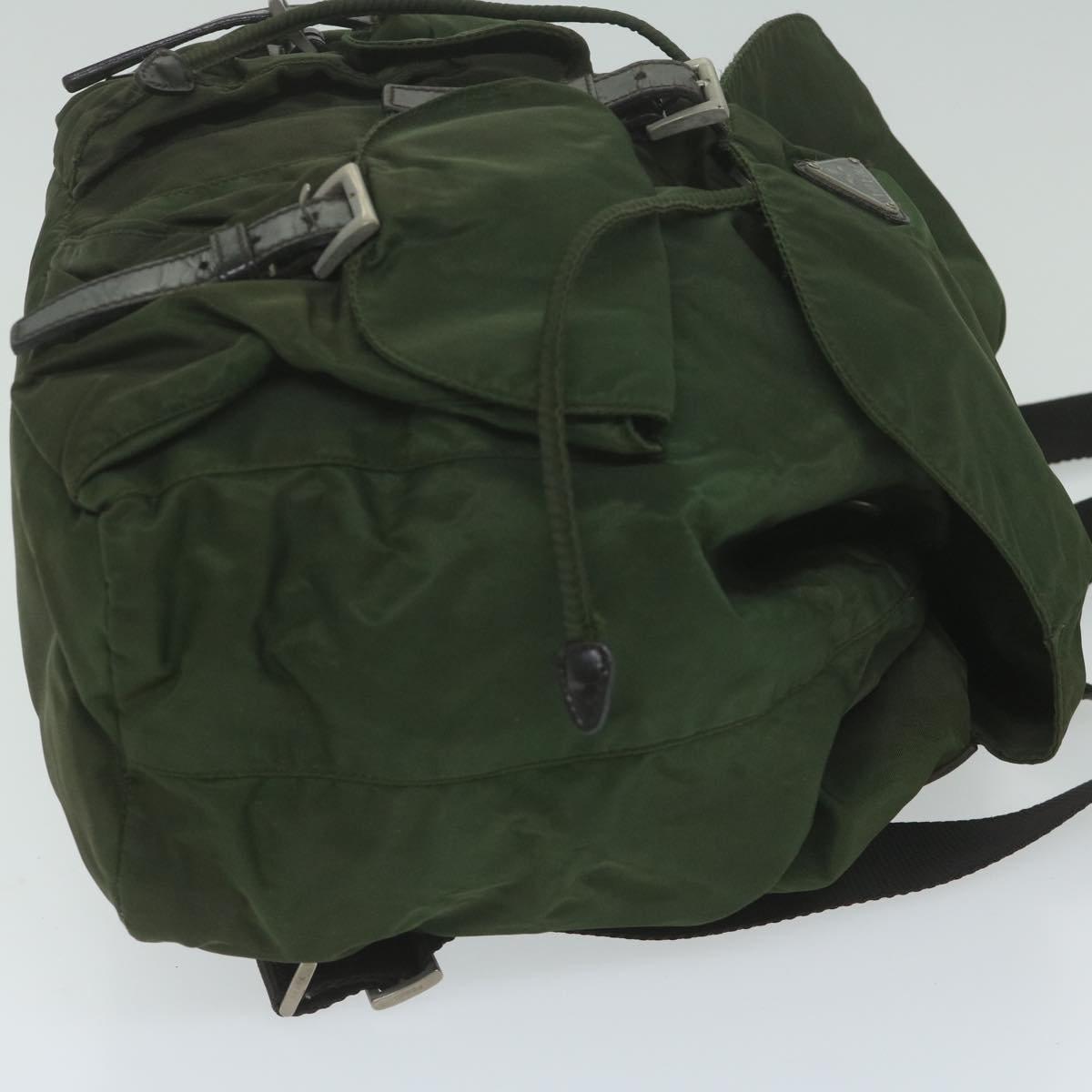 PRADA Backpack Nylon Khaki 63976