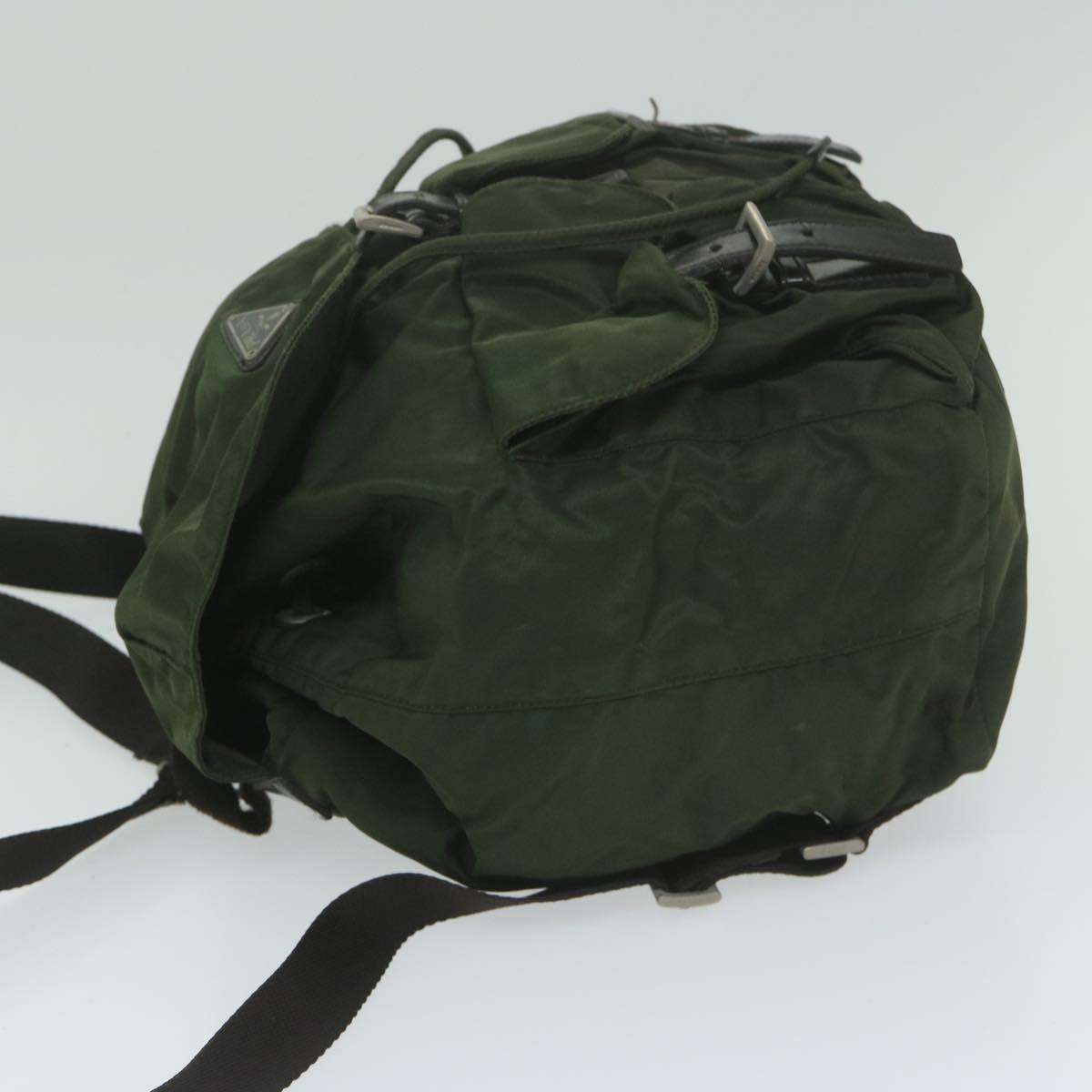 PRADA Backpack Nylon Khaki 63976