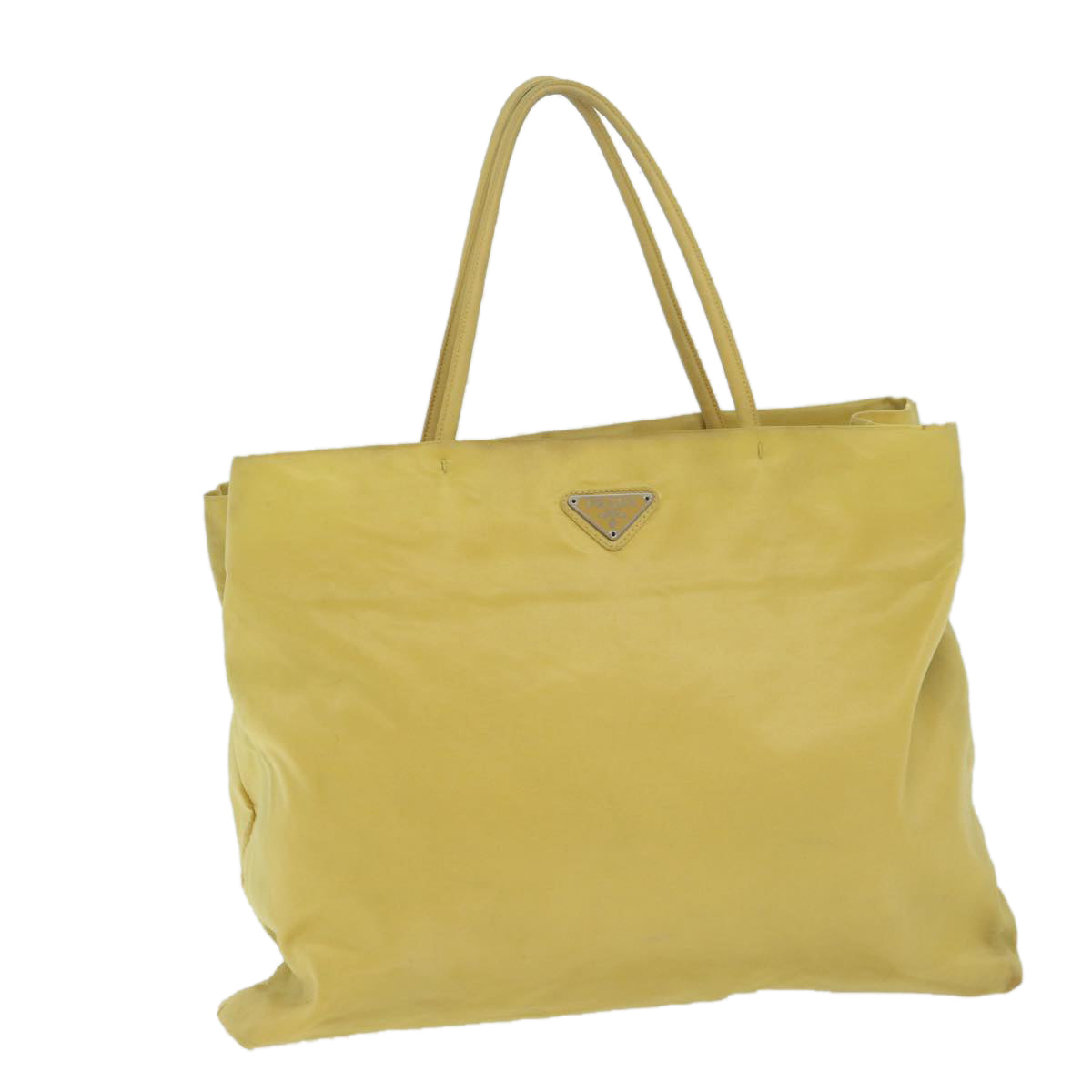 PRADA Tote Bag Nylon Yellow 63980