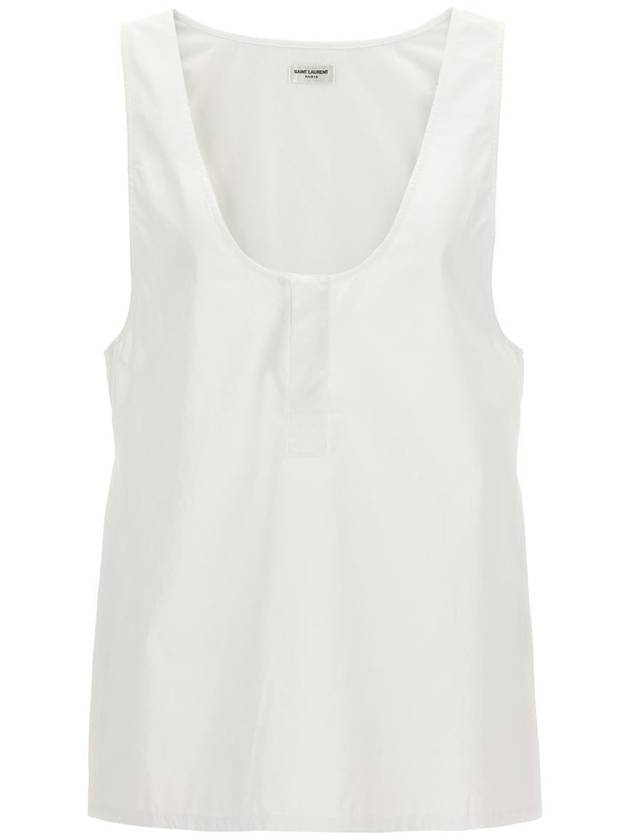 Saint Laurent Semi See-through Henry Tank Top 790074Y227W