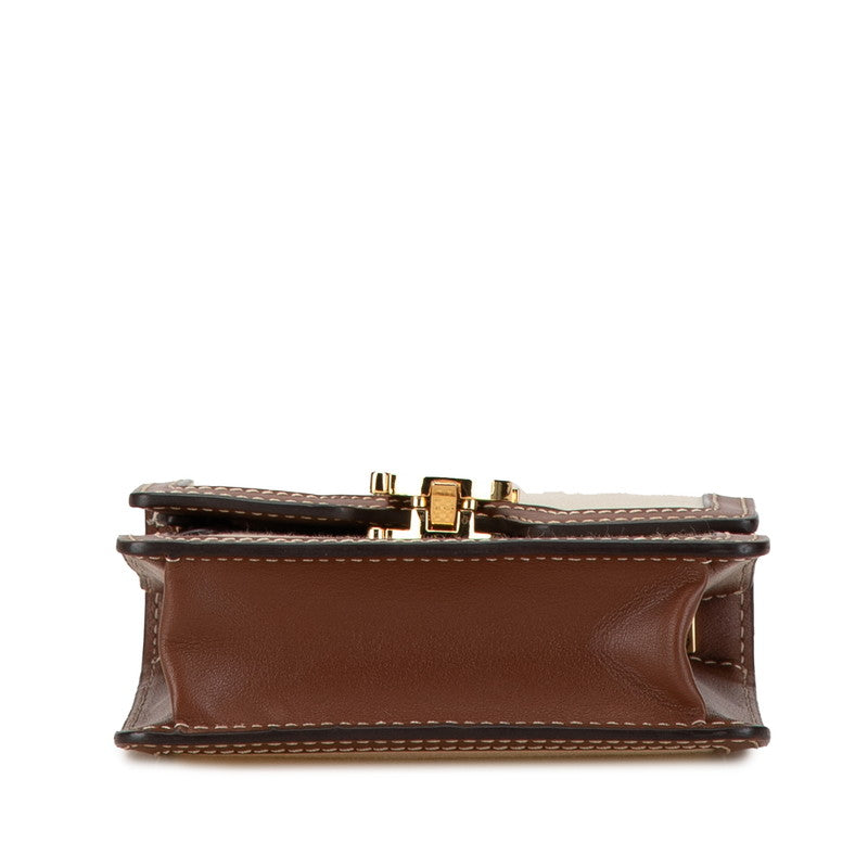 Burberry Canvas Leather TB Logo Mini Shoulder Bag