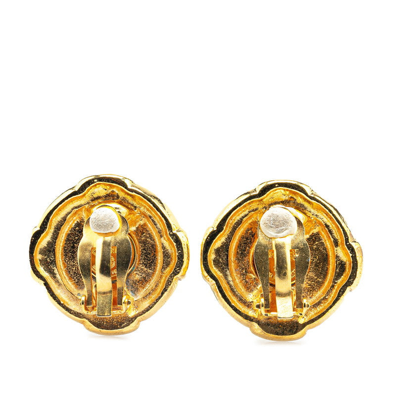 Chanel Coco Mark Round Earrings Gold