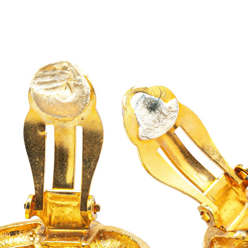 Chanel Coco Mark Round Earrings Gold