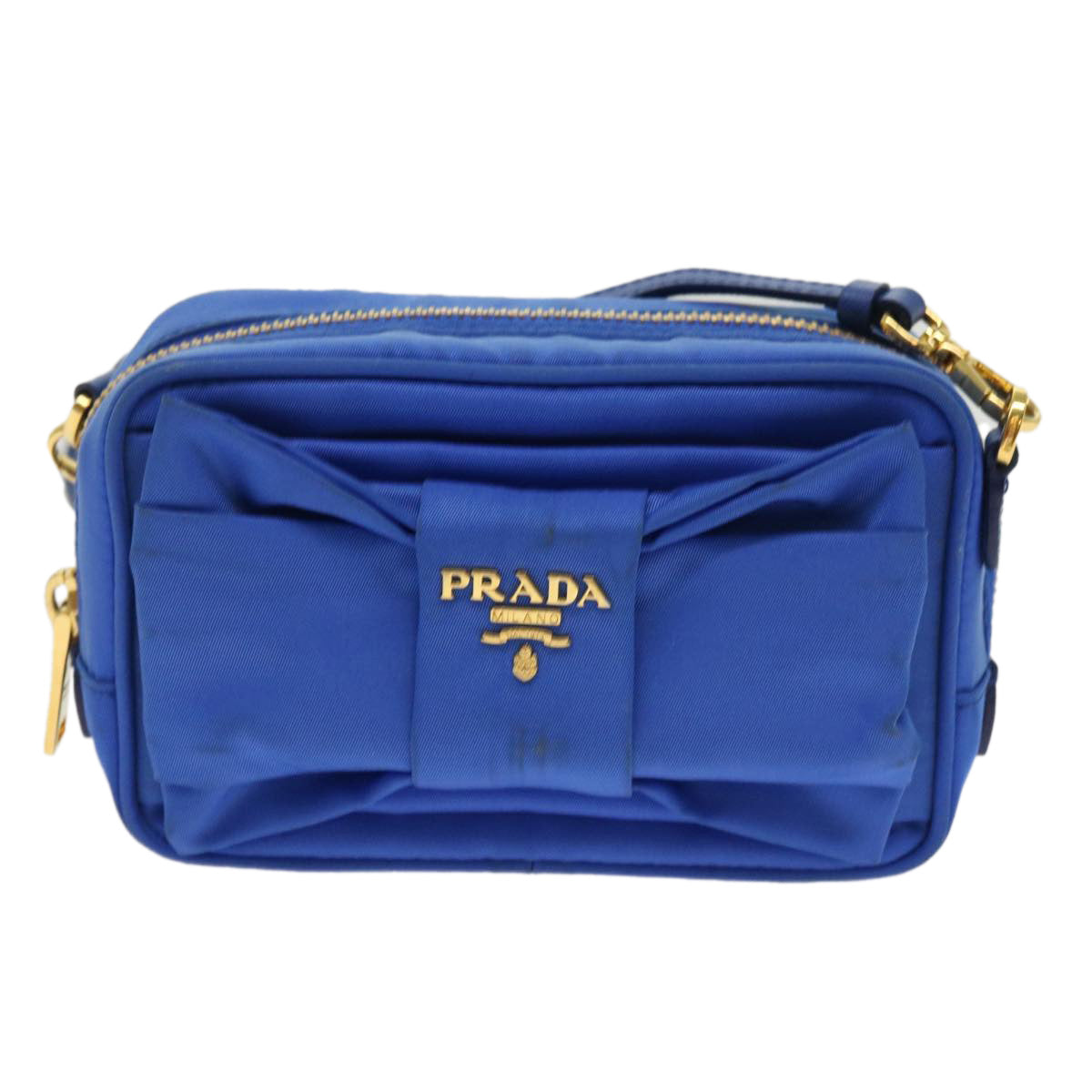 PRADA Shoulder Bag Nylon Blue 64052