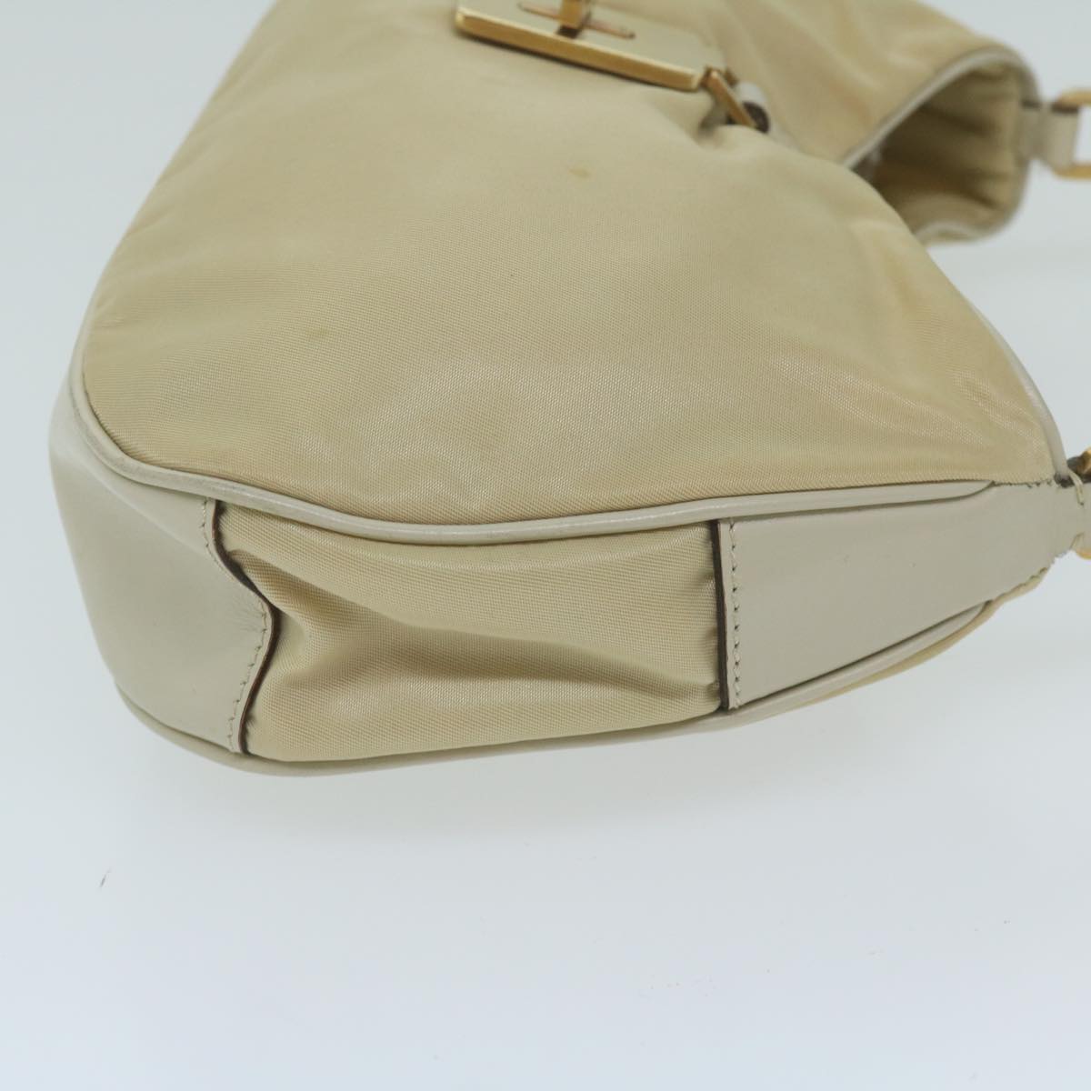 PRADA Shoulder Bag Nylon Cream 64548