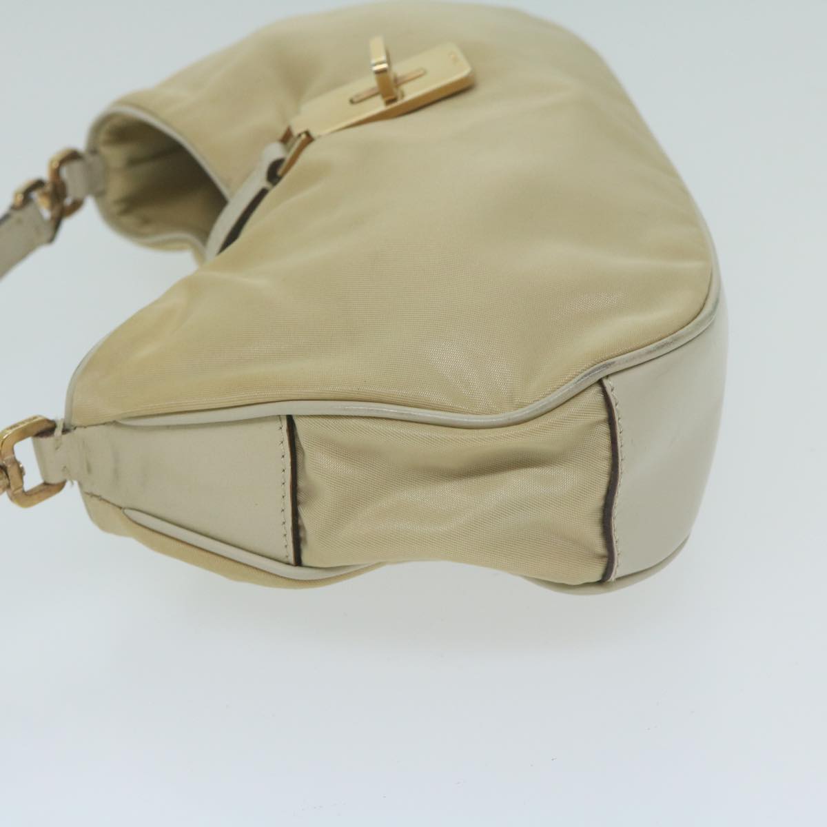 PRADA Shoulder Bag Nylon Cream 64548
