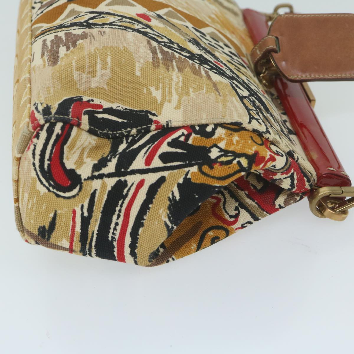 PRADA Shoulder Bag Canvas Beige 64559