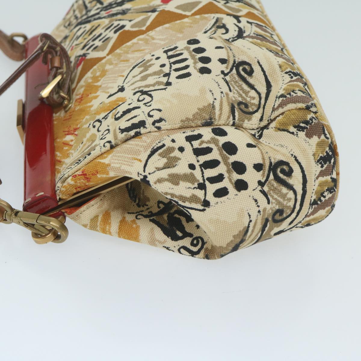PRADA Shoulder Bag Canvas Beige 64559